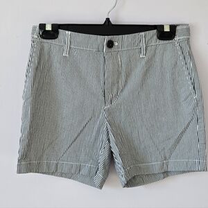 Tommy Hilfiger Black and White Striped Shorts